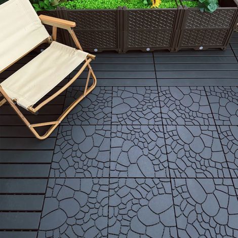 44 Pcs Interlocking Deck Tiles – Easy Installation, Low Maintenance Plastic Tiles For Porch, Poolside, Balcony, Backyard, And Indoor Use (1/5)