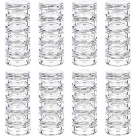 Contenants ronds empilables en plastique 5G/5ML, 8 pots de rangement pour perles (1/5)