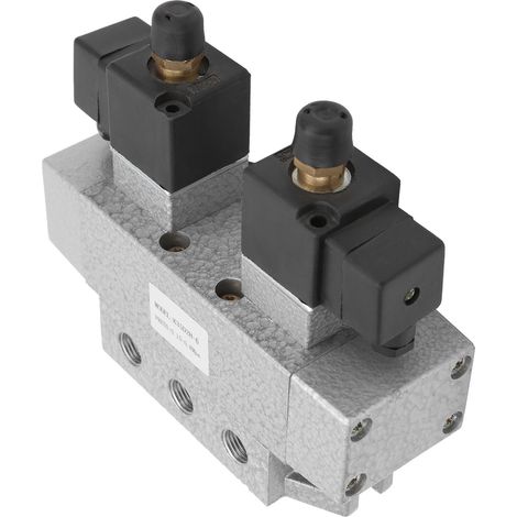 Vanne Pneumatique 5/3 à Double Commande Électrique, G1/8, 220V AC, Type K35D2H-6AC (1/5)