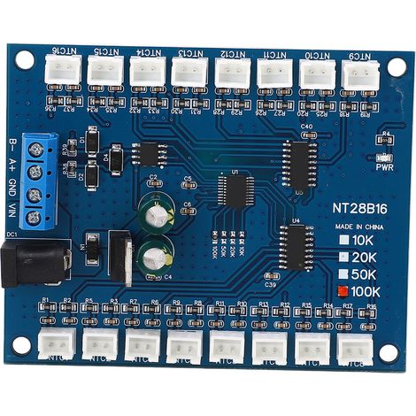 Capteur de Température 16 Canaux RS485, Plage -20℃ à +125℃, Compatible B3950, NTC 1% 100K, 10KΩ‑1000KΩ (1/5)