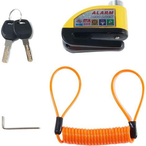 Antivol Pour Disque De Frein - Verrouillage Électronique Avec Alarme - Compatible Moto Scooter VTT - 19 x 12 x 4 cm - 270 g (1/5)