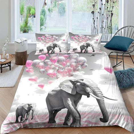 Parure de lit éléphant Ballons Chambre ado - Single(140x200cm) (1/5)