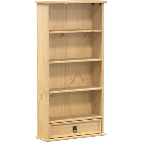 Estantería de CDs Corona madera maciza de pino 52x17,5x103 cm vidaXL (1/5)