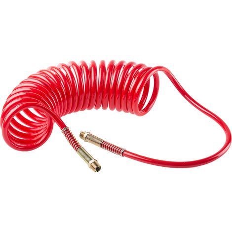 Tuyau spiralé CPC, avec raccord BSPT 3/8, Rouge, Diam.ext 12mm, Long. 4m ( Prix pour 1 ) (1/2)