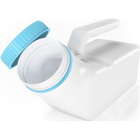 pair Aiperq – Urinoir portable 1000 ml – Plastique robuste avec couvercle étanche à vis – Bouchon phosphorescent pour faible luminosité (1/4)