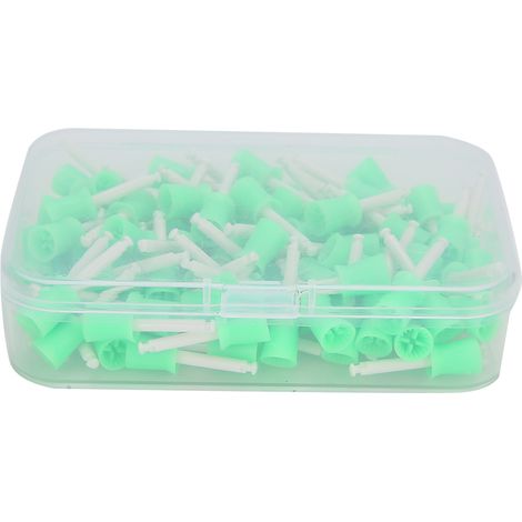 100 pièces Fraises de Polissage Dentaire Vertes pour Élimination des Taches - Compatible Pièce à Main Dentaire (1/5)