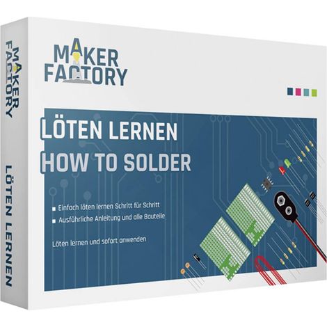 MAKERFACTORY 15055 Löten lernen Saldatura Pacchetto di apprendimento da 14 anni (1/2)