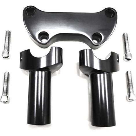 Réhausseurs de Guidon Droits de 4 Pouces, Pince Supérieure de 1 Pouce pour Dyna Fat Bob Road King FLHR