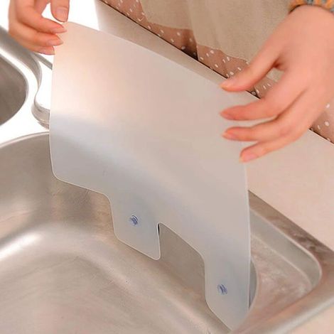 Organisateur de cuisine étagère étagère murale ventouse éclaboussure déflecteur d'eau planche de piscine étagère de cuisine accessoires de salle de bain évier étagère (1/5)