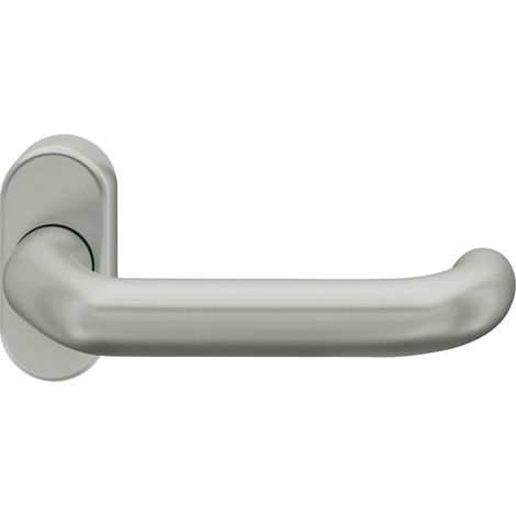 FSB Rahmentürdrücker 97 0625 Hochhaltefeder ovale Rosette Aluminium silber (1/4)