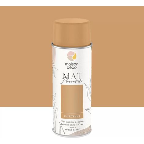 Bombe de peinture aérosol MAISON DÉCO Mat poudré Cuir tanné 0,4 L (1/3)
