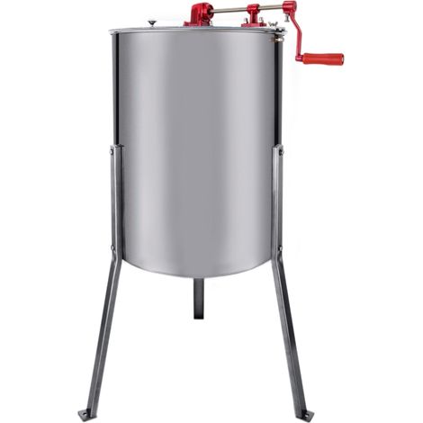 Separador Manual de Miel 4 Marcos Barril de Acero Inoxidable Colmenas Manipulador de Panal Herramienta de Manivela con Soporte Equipo Extractor de Apicultura