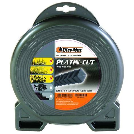 Spule mit 3 mm Durchmesser x 44 m quadratischem, gewelltem Nylonfaden (1/2)