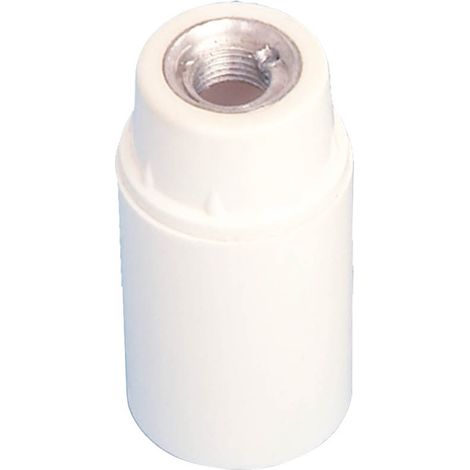 Portalámparas casquillo E14 blanco, baquelita liso 2A 250V (1/2)