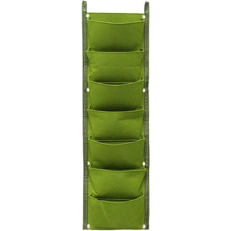 Sac à Plantes Mural, 7 Sacs de Plantation Murale, Sac de Plantation Vertical, Poche Mur Vegetal, Jardin Vertical Exterieur pour Balcon, Extérieur, Jardin, Cour (1/4)
