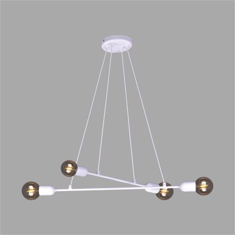 Suspension minimaliste blanche 4xE27 Kaja Sitya K-4390