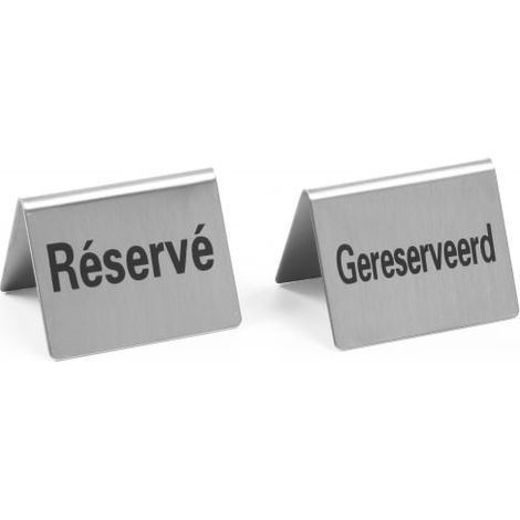 Chevalet de table Réservé - 4 pièces 50x35x(H)40 mm - Hendi