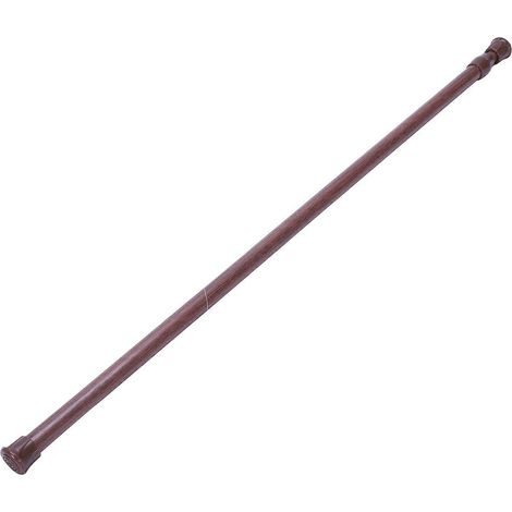 Tringle à rideaux télescopique extensible à ressort pour voilage, 55-90 cm, couleur bois - FFY (1/4)