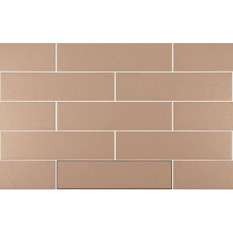 Carrelage mural faience effet graphique HAMPSTEAD Lisse Terre cuite - boîte de 0.44 m2 Lisse Terracota - - boîte de 0.44 m2