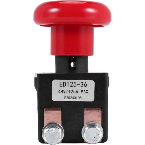 Adatto per l'interruttore di arresto di emergenza ED125-36 48V 125A, applicabile ai carrelli elevatori elettrici Big Joe EZ30 E30 D40 EZ40 111551000800.