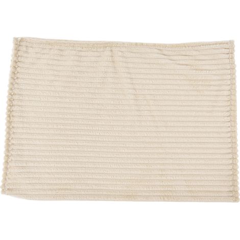 Couverture polaire douce et légère, design épuré, travail soigné, respirante, coloris beige
