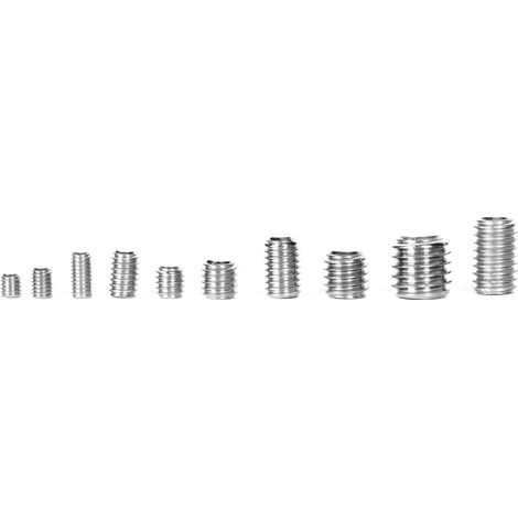 220 vis sans tête à six pans creux en acier inoxydable, fixations M3, M4, M5, M6 et M8 (1/5)