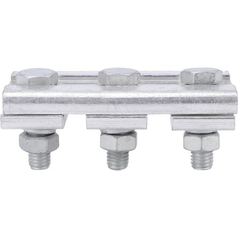 Pince à rainure parallèle, 3 boulons en alliage d'aluminium extrudé Pince à fil à rainure parallèle de forme spéciale pour fils de 70 à 95 mm² (1/5)