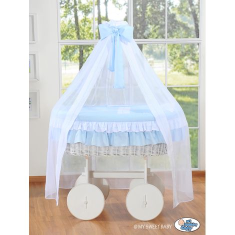Cesta per neonati con baldacchino Deluxe - Bellamy Blue (1/2)