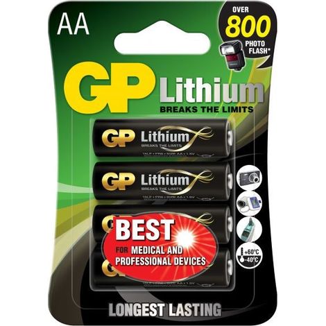 Gp pacco da 4 batterie aa da 15 v al litio