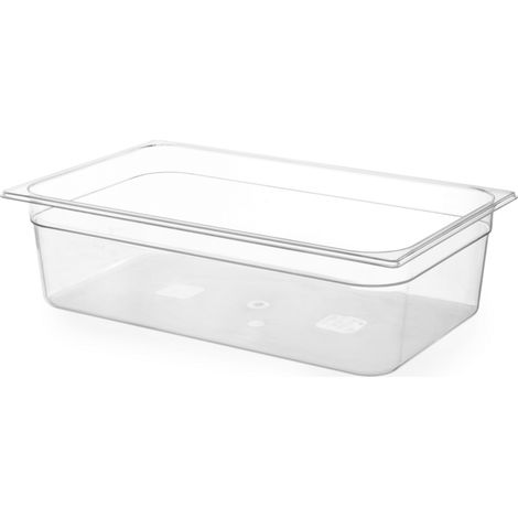 Contenedor GN de policarbonato transparente GN 1/1 altura 100 mm - Hendi 861226 (1/4)