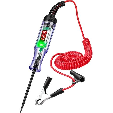 Testeur électrique numérique LED avec gammes et designs de 3 V à 120 V pour voiture et moto (1/5)