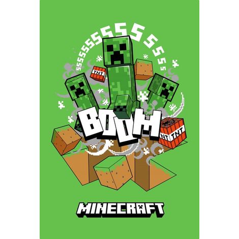 Couverture polaire ultra douce Minecraft Boom Creeper 100150 cm