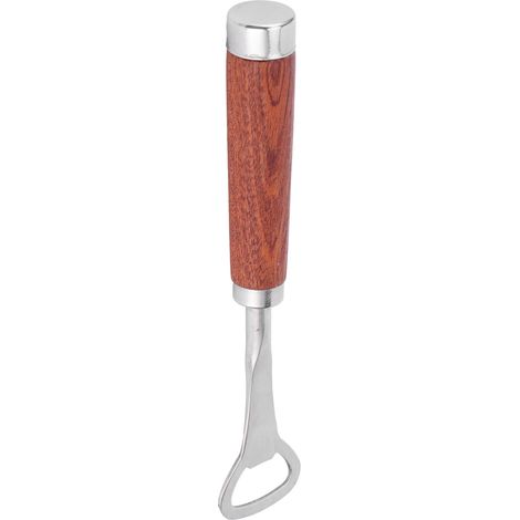 Ouvre-bouteilles en acier inoxydable avec manche en bois pour bar, maison ou cadeau de mariage (1/5)