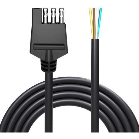 4-Way Trailer Wiring Harness, 18 AWG, 6.56 ft, 4-Pin Trailer Plug to 4 Flat Trailer Wire Extension Cables