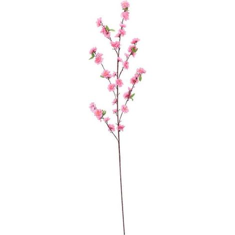 DécorationFleurs artificielles roses, tiges de prunier en soie courbées à hauteur ajustable, avec fil de fer. Décoration idéale pour mariage et maison. (1/5)