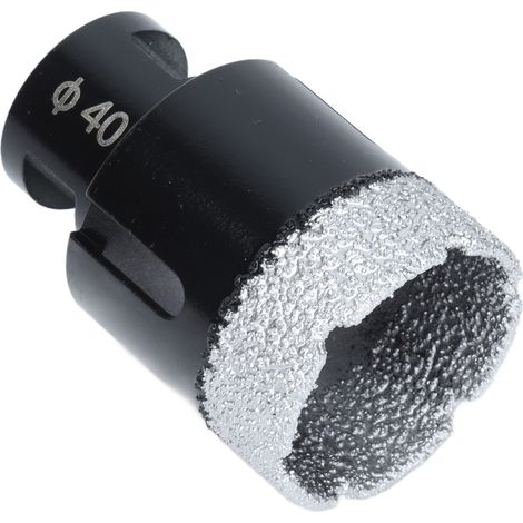 Foret diamanté brasé sous vide, scie cloche pour marbre M14, noir, 40 mm