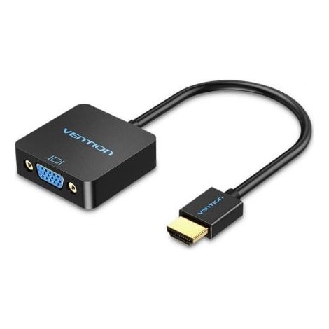 Conversor Vention ACPBB/ HDMI Macho - VGA Hembra/ 15cm/ Negro