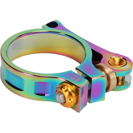Collier de serrage rapide pour tige de selle de vélo 41 mm en alliage d'aluminium, compatible avec les tiges de selle de 33,9 mm (coloré). (1/5)
