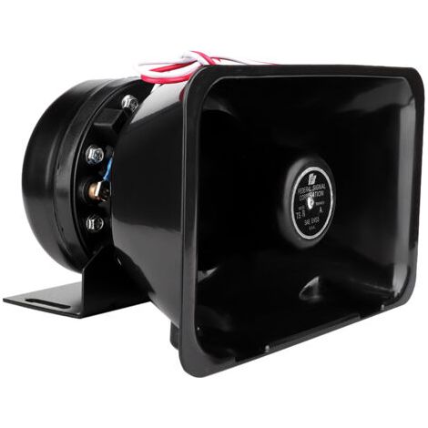 BUNTHAUS Klaxon de voiture, en acier ABS résistant aux chocs, noir, 12 V, 200 W, pour voiture (1/5)