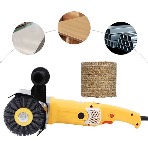 Ponceuse satinée 1 400 W, ponceuse électrique pour le bois, 3 500 tr/min, 8 vitesses réglables, jaune (1/5)