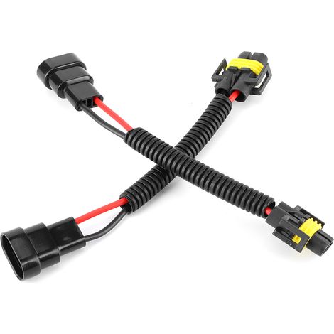 Adaptateur Prise Ampoule 9005 9006 Mâle vers H11 Femelle - Connecteur de Conversion pour Phares Automobiles - 2 Pièces (1/4)