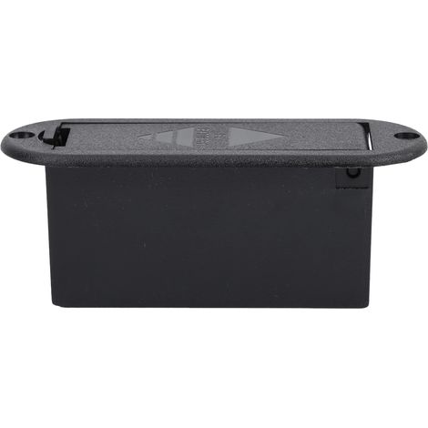 Boîte de rangement en cuir PU pour micro de guitare électrique basse et micro 9V (02) (1/5)