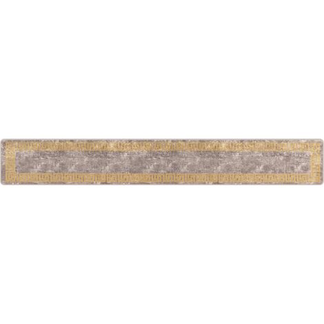 Rug Runner MARSA Grey 50 x 350 cm Polyester and PVC vidaXL