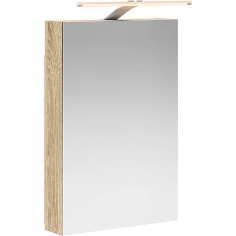 Maison Exclusive - Badezimmerspiegelschrank Sonoma-Eiche 40 x 10,