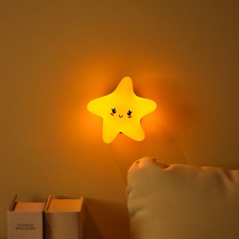 Simpatica lampada da parete - Decorazione per la cameretta - Dimmerabile - Decorativa (a forma di stella) - Lampada da comodino magnetica - Ricaricabile tramite USB (1/5)