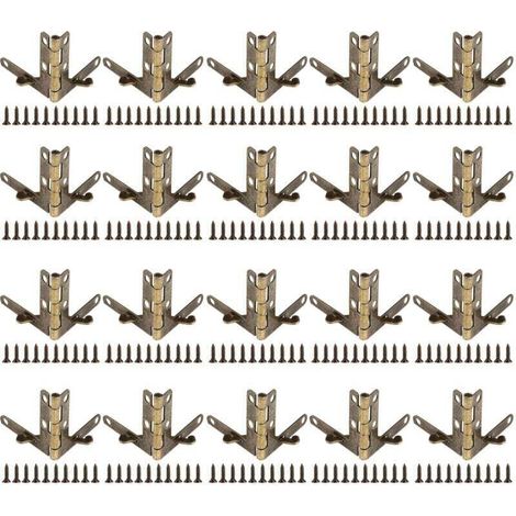 Charnière à ressort jack 33x30mm, petite charnière à sept caractères, 20 pièces par paquet (couleur bronze) (1/4)