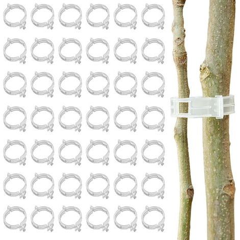 Clips pour plantes - Tuteurs - Crochets de jardin - Accessoires de serre - Fixations - Supports pour plantes - Réutilisables - Clips de jardin - 100 pièces (1/5)