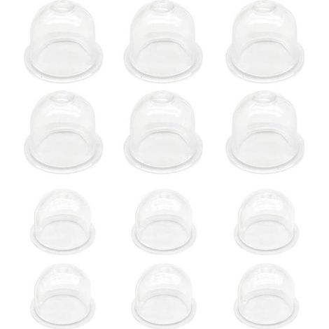 Pompe d'amorce pour carburateur – 12 pièces, tasse transparente de 19 et 22 mm, blanc, compatible tondeuse, débroussailleuse, tronçonneuse (1/5)