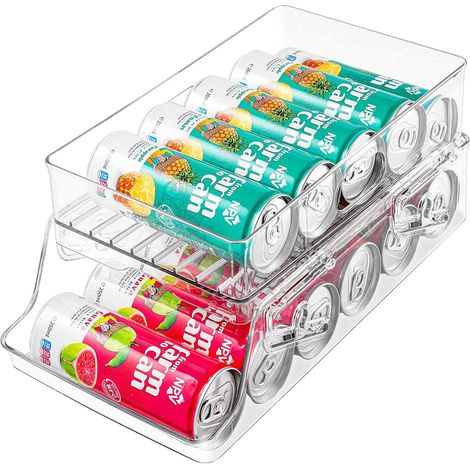 Dosenspender für Kühlschrank, faltbarer Halter für 250 ml/330 ml Dosen (Bier, Limonade usw.)