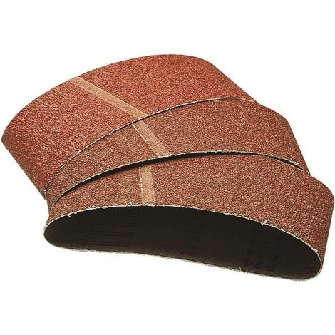 Wolfcraft Gewebeschleifbänder K40 80 ,120 75 x 533 mm 5 Stück für Bandschleifer (1/3)